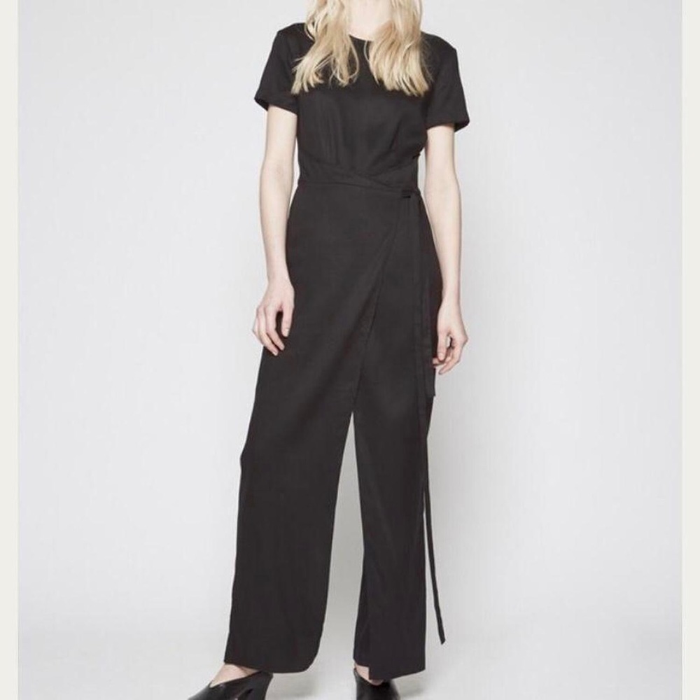 shaina mote black wrap jumpsuit